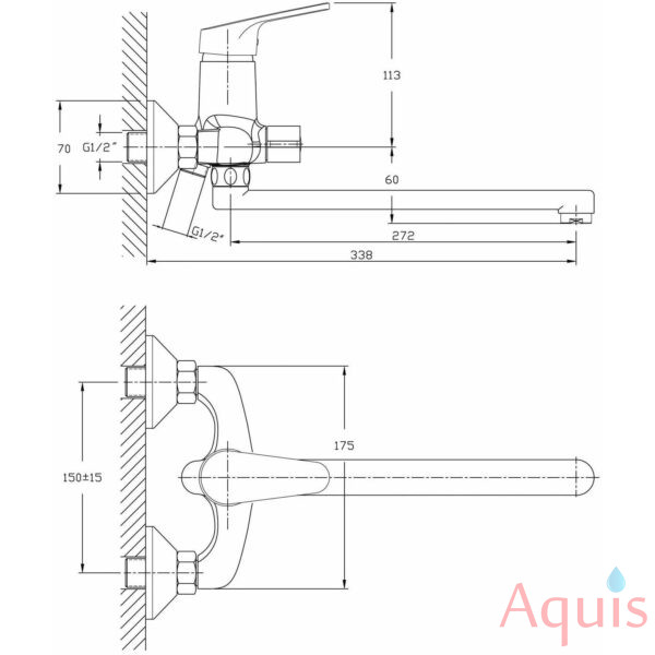 Haiba HB2216 Смеситель для ванны 3