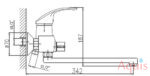 Haiba HB2221 Смеситель для ванны 12