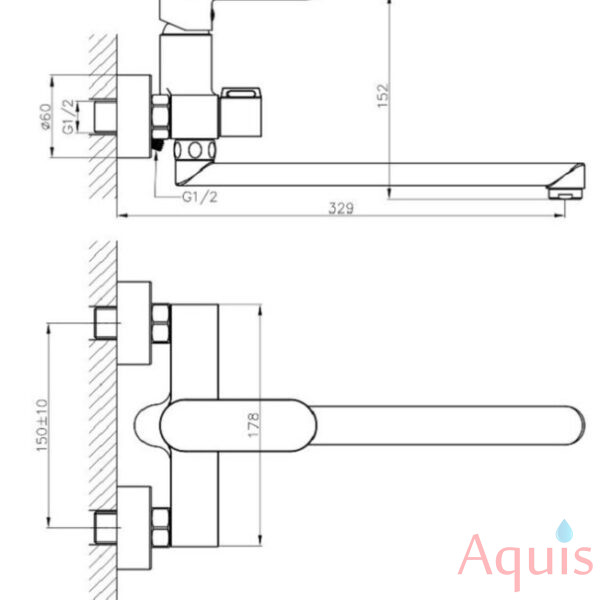 Haiba HB22590-7 Смеситель для ванны 3