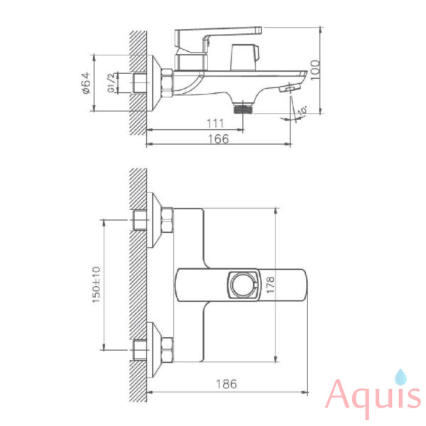 Haiba HB60176 Смеситель для ванны 3