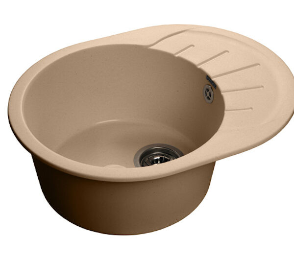 Granfest RONDO R-580 L Мойка мрамор с крылом 580*480 мм ТОПАЗ