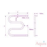 ZOX М 500×500 1″ (с полкой) Полотенцесушитель водяной 11