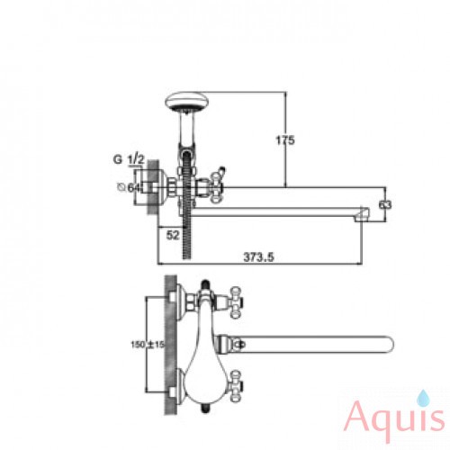 Zegor DFU7-A827 Смеситель для ванны 3