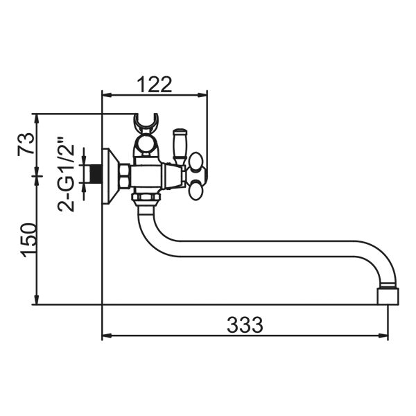 Zerix LR82310B Смеситель для ванны 3