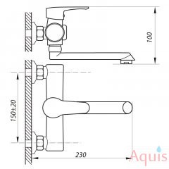 Zerix PUD3 045 НЕРЖАВЕЙКА Смеситель для ванны 3