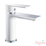 Haiba HB10505-8 Смеситель для умывальника (БЕЛЫЙ/ХРОМ) 4