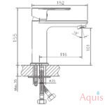 Haiba HB10505-8 Смеситель для умывальника (БЕЛЫЙ/ХРОМ) 5