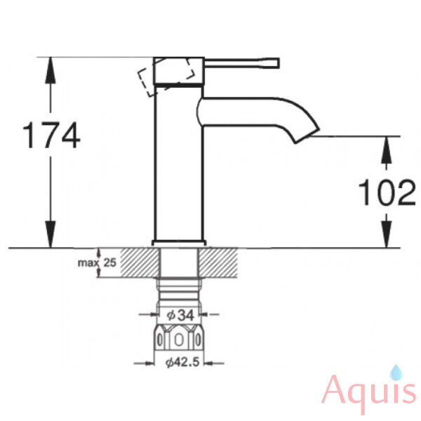 G-Lauf ZAP1-B090 Смеситель для умывальника 3
