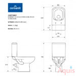 Cersanit COLOUR CLEAN ON 011 3/5 DPL EO Компакт (нижний подвод, сиденье, горизонтальный выпуск) 15