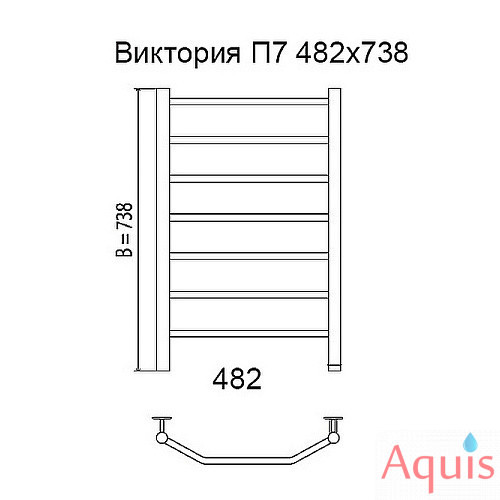 Terminus ВИКТОРИЯ П7 450×730 Полотенцесушитель электрический 3