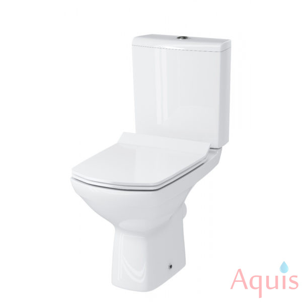 Cersanit CARINA CLEAN ON 011 3/5 DPL EO SLIM Компакт (нижний подвод, сиденье, горизонтальный выпуск)