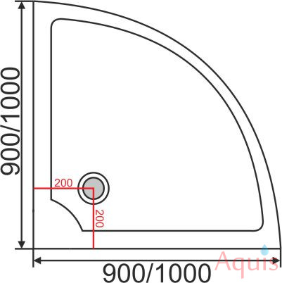 EvaGold 90*90 (h15) поддон акриловый полукруглый 3