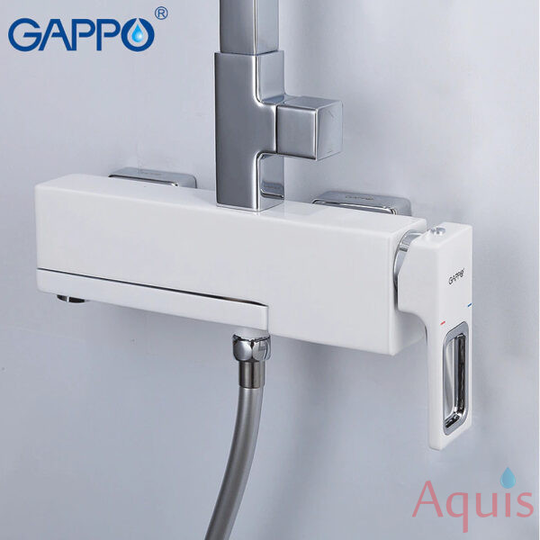Gappo G2417-8 Душевая система (БЕЛЫЙ/ХРОМ) 3