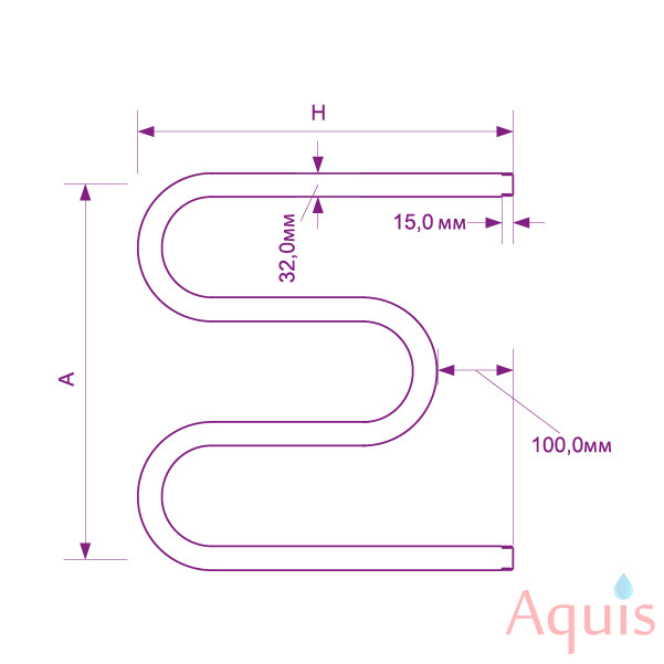 ZOX М 600×600 3/4″ Полотенцесушитель водяной 3